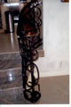All Iron railings over hourglass marble stair, Piedmont, CA